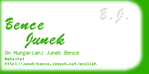 bence junek business card